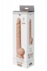 Naturalny penis dildo z przyssawką i jądrami czarny wielki  XXXL 38 cm
